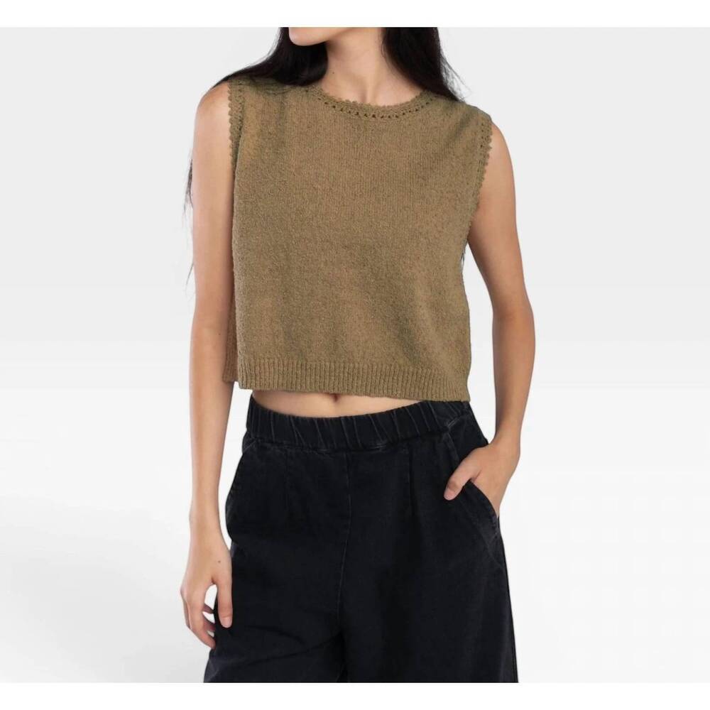 NEW MICAELA GREG boucle tank top in ginger